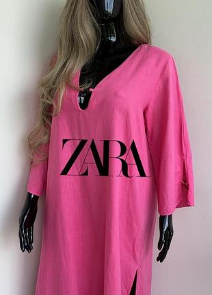 Zara ‼️льон ‼️ неймовірна легка пляжна туніка ‼️дефект непомітний