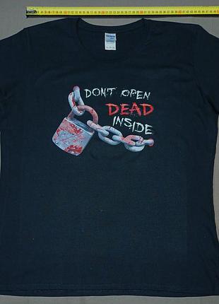 Плечи 45 см gildan premium cotton 
size xl ladies черная футболка dont open dead inside