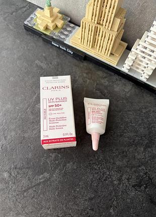 Clarins uv plus skin barrier spf 50+ 3 ml мініатюра новинка spf емульсія оригінал