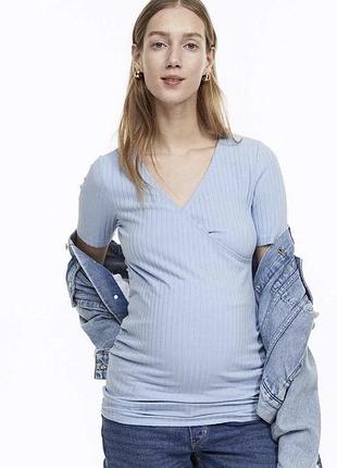 Натуральна котонова футболка для вагітних h&m