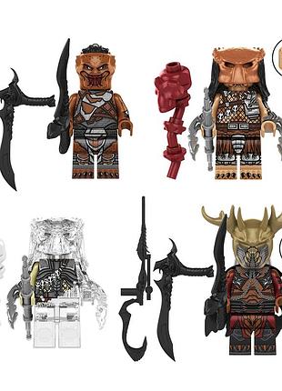 Набір фігурок хижак predator 4 шт сумісні з lego