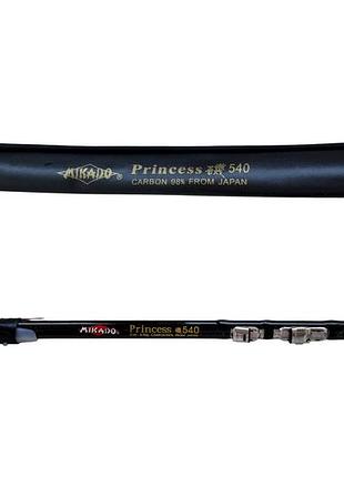 Вудлище болонське mikado princess 5.4м 5-30g компактний міцний чохол (75см) carbon
