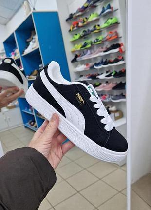 Кросівки для дівчинки та кросівки для хлопчика чорно-білі пума puma 38, 24.5