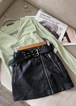 Спідниця юбка шкіряна topshop