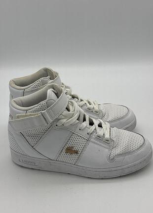 Женские высокие кеды lacoste tramline mid 120 розмір 37.5 устілка 23,5 см