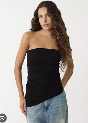 Топ корсет без бретелей stradivarius