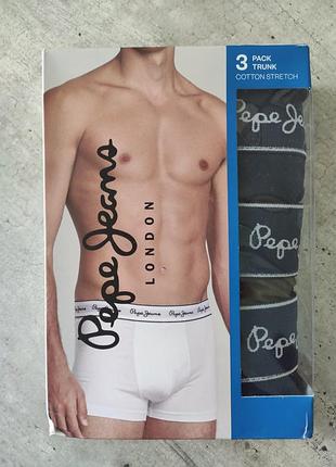 Боксери pepe jeans - london stripes. оригінал. розмір м.  3-pack