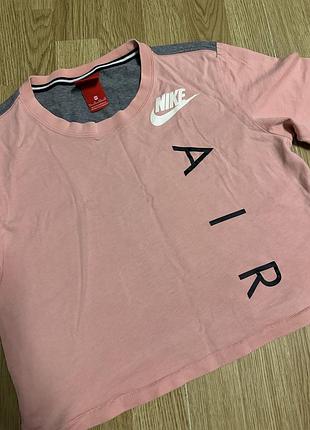 Укорочена футболка кроп-топ nike air оригінал / рожева спортивна футболка найк xs