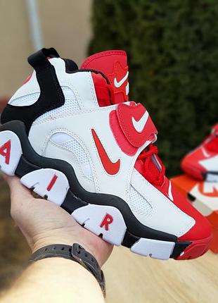 Nike air barrage белые с красным