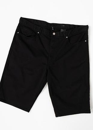 Чоловічі шорти h&m у чорному кольорі в slim fit крої. універсальна модель із denim-style дизайном, що чудово підійде для п