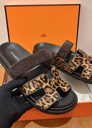 Hermès chypre сандалі з натуральним ворсом ✨