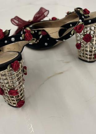 Босоножки в стиле dolce gabbana  ручной работы, туфли в винтажном, готичном стиле, на выпускной