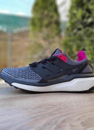 Adidas energy boost серые с сиреневым