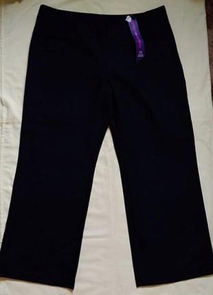 Штаны женские marks & spencer льняные тёмно-синие uk20