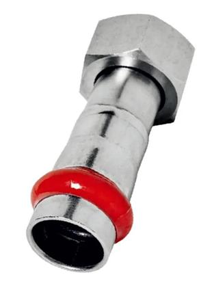 Перехідник з накидною гайкою koer kq.a2808nf press-inox aisi 304 28x3/4" (kr6341)