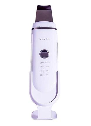 Ультразвуковой скрабер с подставкой + ионофорез и ems vlvee ve-9068