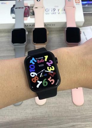 Жіночий apple watch series 9 gs9 mini розумний смарт годинник - фітнес браслет чорний