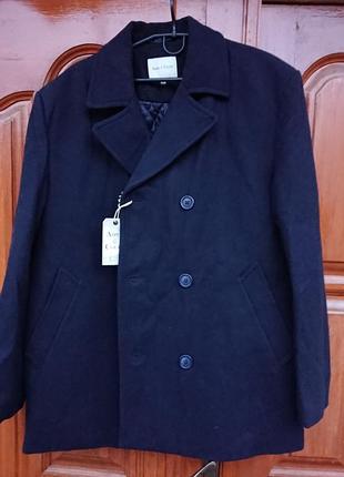 Брендове фірмове англійське шерстяне пальто бушлат aspen&court,нові з бірками,розмір l-xl.1 фото