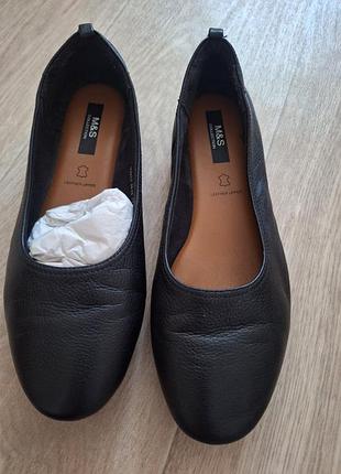 Черные балетки clark's,  размер 38,5-39