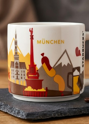 Оригінальний колекційний кухоль із культової серії starbucks «you are here collection» – münchen (мюнхен) країна виробництва: таїланд.об'єм: 414 мл