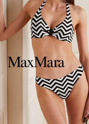 Max mara стильний базовий купальник в смужку