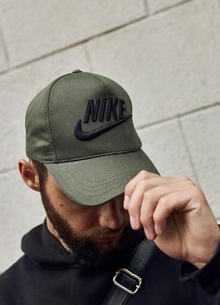 Кепка мужская nike хаки с черным лого