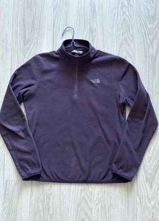 Фліска the north face polartec жіноча фіолетова m 1/4 zip glacier