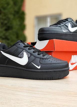Nike air force 1 lv8 черные с белым