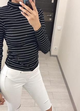 Гольф в рубчик полосатый