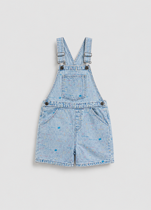 Джинсовый летний комбез шоры zara комбинезон 110, 4-5 р джинс