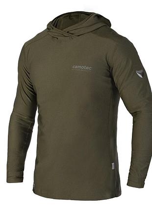 Лонгслив chiton hood 2.0 олива