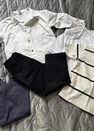 Штани чінос zara льняна сорочка