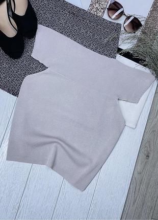 В’язаний топ h&m xl літній топ бежевий облягаючий топ великого розміру