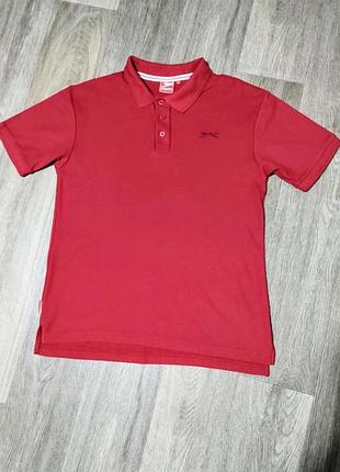 Чоловіча футболка поло slazenger, розмір m, червона
