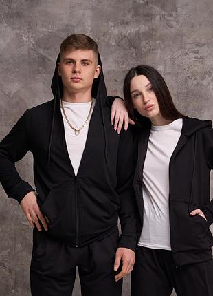 Демі зіп-худі чорний