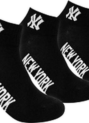 Носки new york yankees 3 pk quarter черный унисекс 35-38