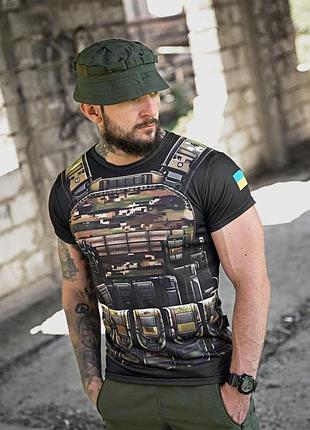 Мужская тактическая потоотводная футболка oblivion armor военная футболка (влагоотводящая милитари форма)