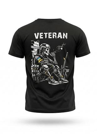 Футболка тактична чоловіча selion veteran чорна синтетика літо