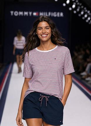 Футболка жіноча tommy hilfiger в смужку xl бавовна