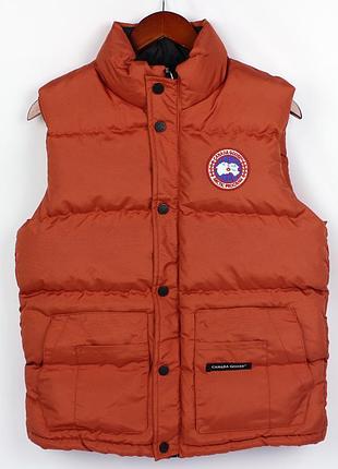 Жилетка canada goose, цвет черный, размер xl оранжевый, l