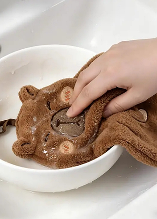 🐾🚿 универсальные двухслойные полотенца с капибарой 4