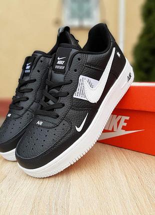 Nike air force 1 lv8 черные на белой