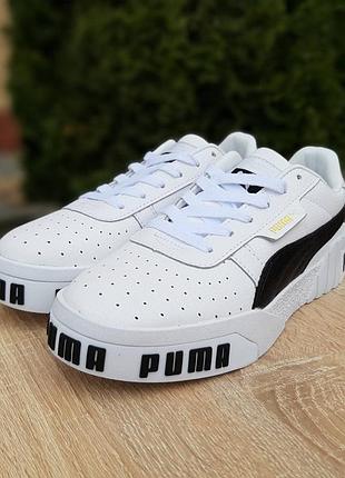 Pуma cali bold белые с чёрным