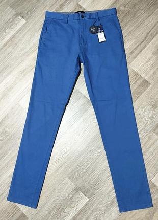 Мужские новые брюки next , размер 34xl slim fit , синие ; на высокий рост
