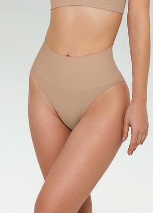 Корректирующие трусики-слипы с моделирующим поясом giulia hi-leg shapewear nude, l/xl