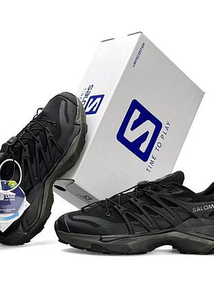 Мужские кроссовки salomon xt pu_re advanced черные текстильные кроссы дышащие саломон пур андвансед на весну лето вьетнам 44