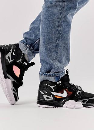 Кроссовки мужские nike air trainer 1 sp черные кожаные кеды найк аир демисезонная обувь из натуральной кожи 44