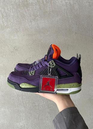 Кросівки жіночі nike air jordan retro 4 фіолетові для спорту та активного відпочинку найк