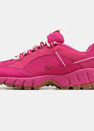 Женские кроссовки nike air humara lx jacquemus розовые кожаные модные найк хумара 37