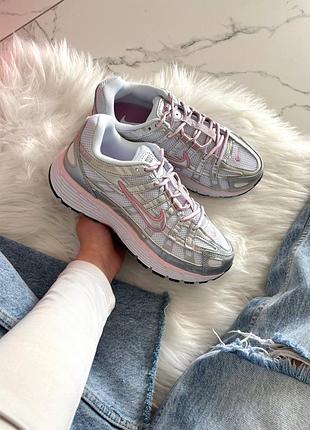 Кроссовки nike p-6000 white elemental pink